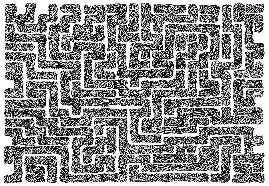 Abstract labyrinth maze