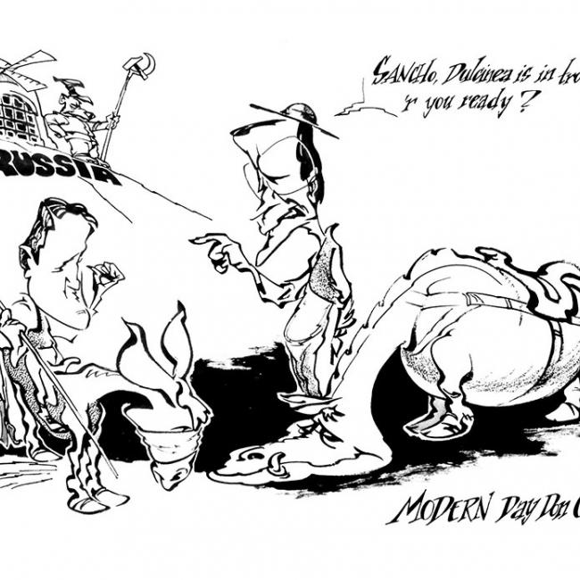 Politikai karikatura - political cartoon
